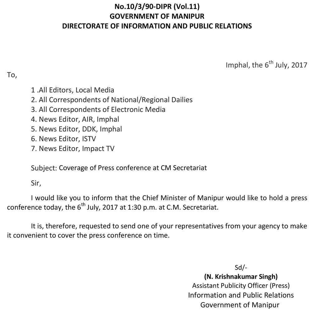 COVERAGE OF PRESS CONFERENCE AT CM SECRETARIAT