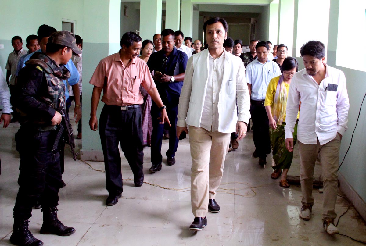 MINISTER RADHESHYAM INSPECTS CHANDEL COLLEGE AND DISTRICT HOSPITAL