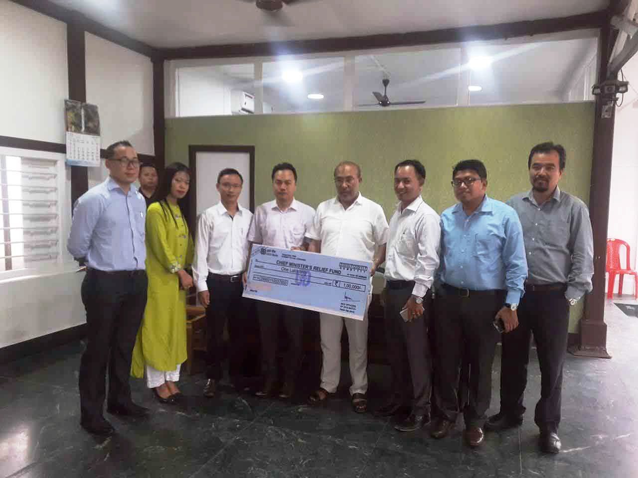 DONATION TO CHIEF MINISTER’S RELIEF FUND