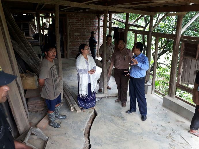 MINISTER NEMCHA KIPGEN SURVEYS CALAMITY HIT AREAS