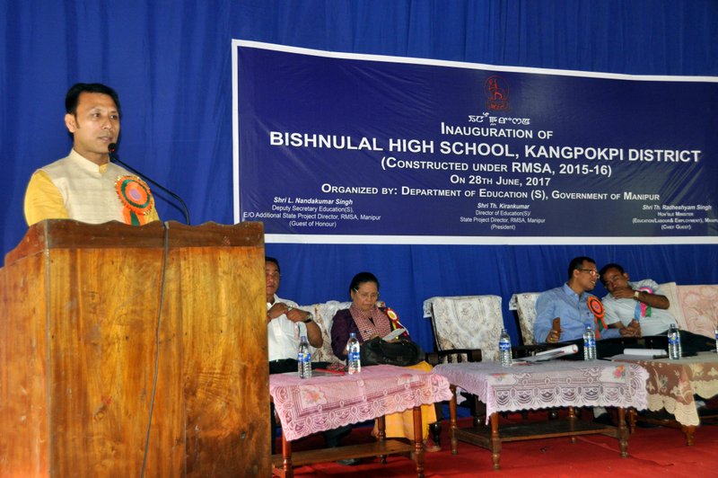 EDUCATION MINISTER INAUGURATES BISHNULAL HIGH SCHOOL OF KANGPOKPI DISTRICT