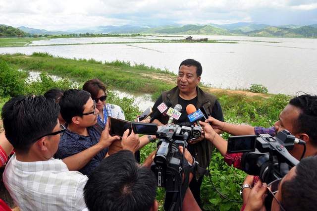 78 PERCENT PADDY FIELDS INUNDATED IN FLOOD WATER AT ANDRO: MINISTER SHYAMKUMAR