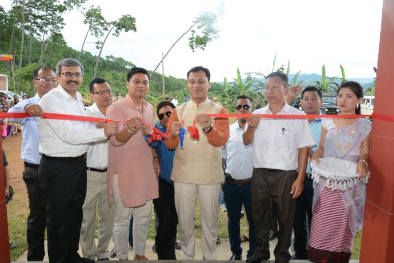 EDUCATION MINISTER TH. RADHESHYAM INAUGURATES KGBV UKHONGSHANG