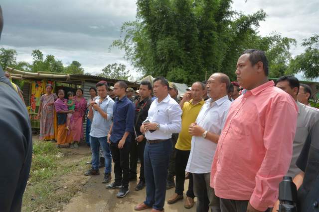 CM INSPECTS FLOOD AFFECTED AREAS OF IMPHAL EAST AND THOUBAL