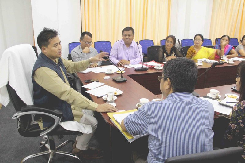 MIN BISWAJIT CHAIRS MEETING TO REVIEW HANDLOOM AND HANDICRAFT SCHEMES IMPLEMENTATION